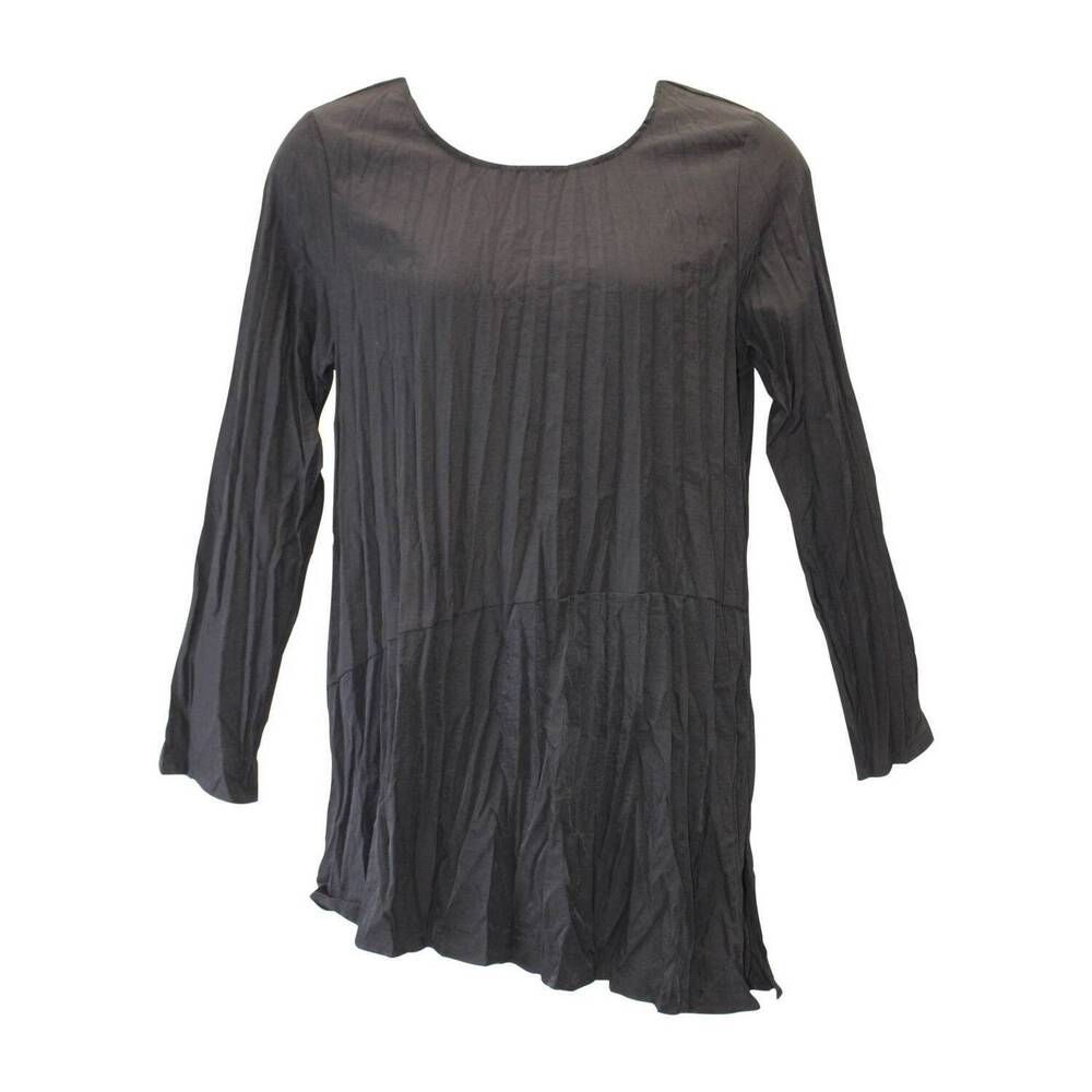 NEW CHALET ET CECI women's etta iridescent woven diagonal top in black